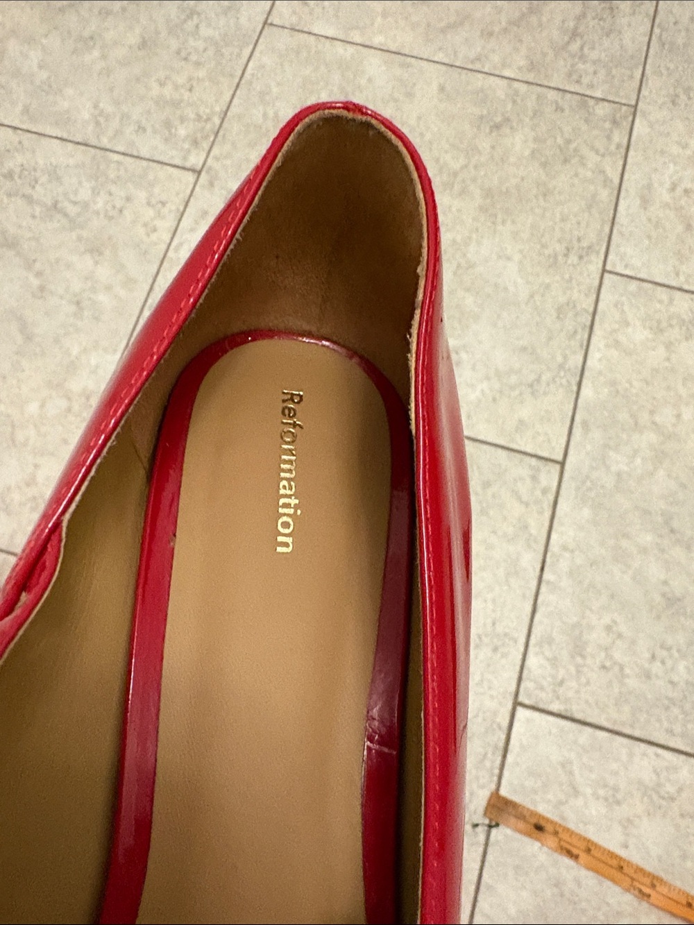 Reformation Red Patent Mary Jane Pumps - Picture 14 of 15
